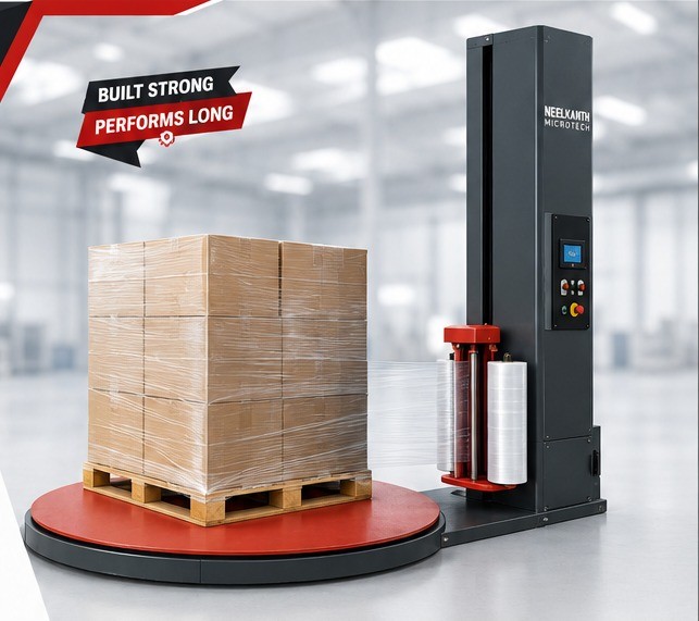 Industrial Pallet Wrapping Machine Dispatch Line